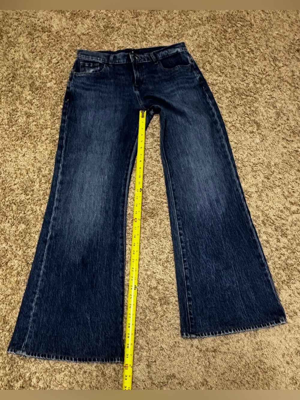 7 For All Mankind Dark Blue Wide-Leg Jeans womens 30 EUC modern retro